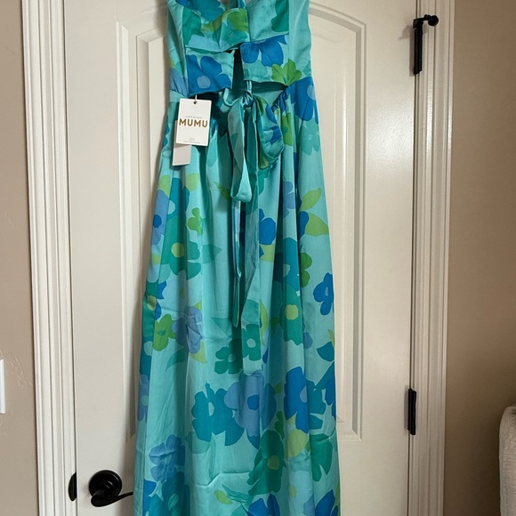 Show Me Your Mumu Mina Midi Dress Women’s Small Blue Piccadilly Floral - Picture 5 of 7